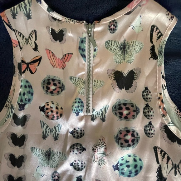 Kimchi Blue Pink Butterfly Satin Slip Dress - Picture 5 of 5